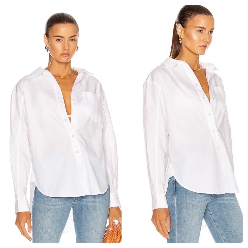 Veronica Beard Keiko White 100% Cotton button down Top 🤍 XS Sold Out! - Picture 1 of 16